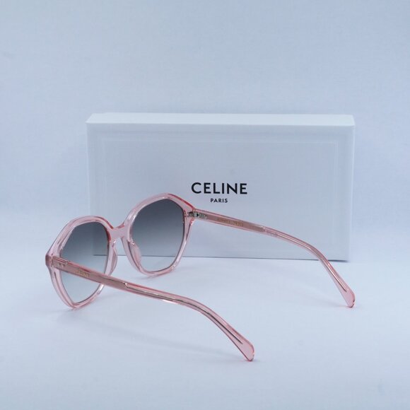 Final Price! Celine CL40201U 72B Sunglasses -Transparent Pink Frame, Grey Lenses - Picture 2 of 9